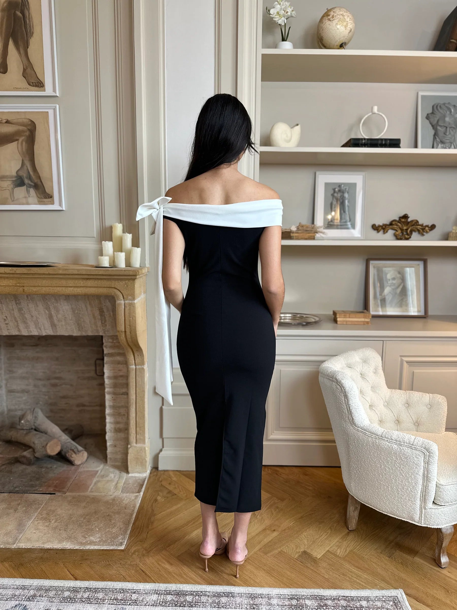 Luksus – Den Sorte Slips Statement Kjole